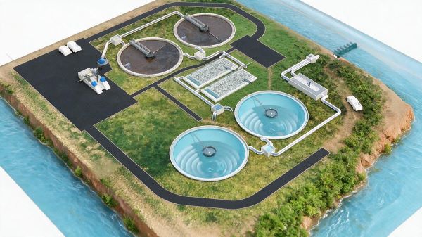 马山县污水处理三维动画制作 | 污水厂工艺演示动画 | 环保净水宣传片定制 | 环保宣传片制作